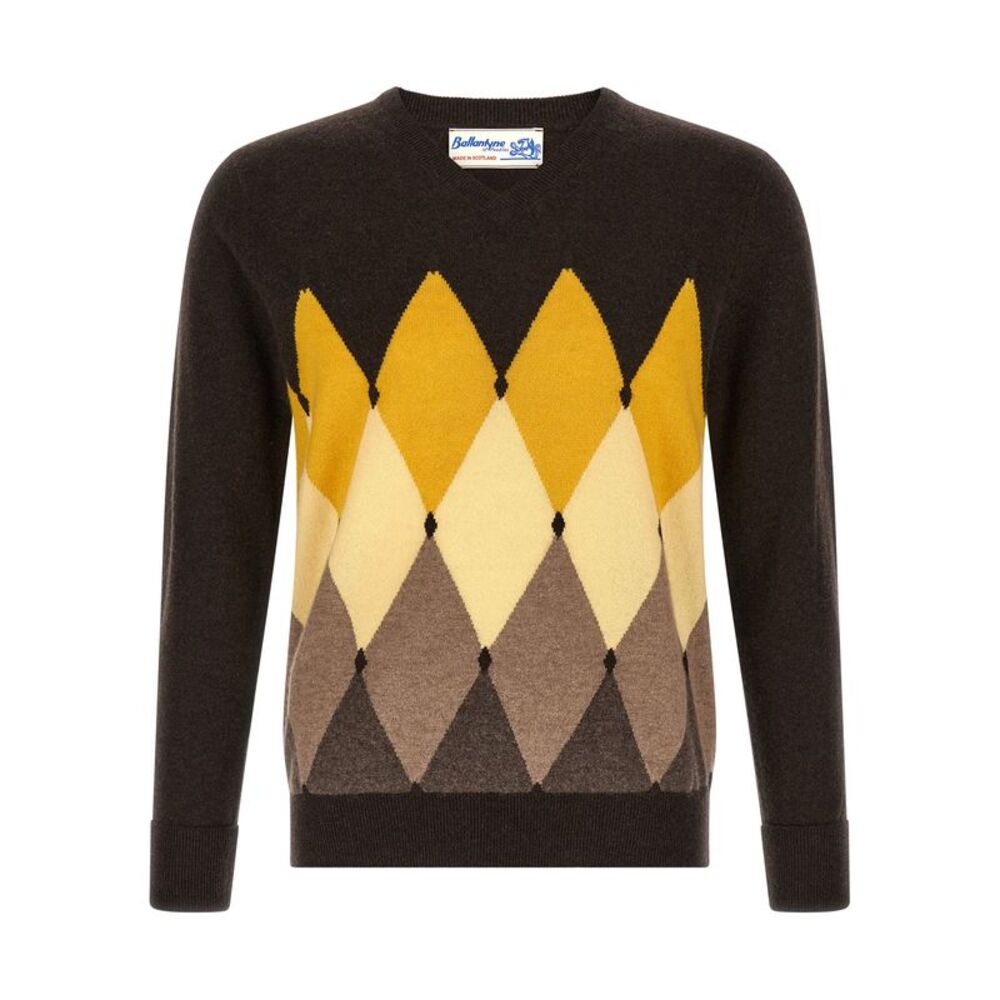 Ballantyne Men 'Classic Diamond' Intarsia Sweater